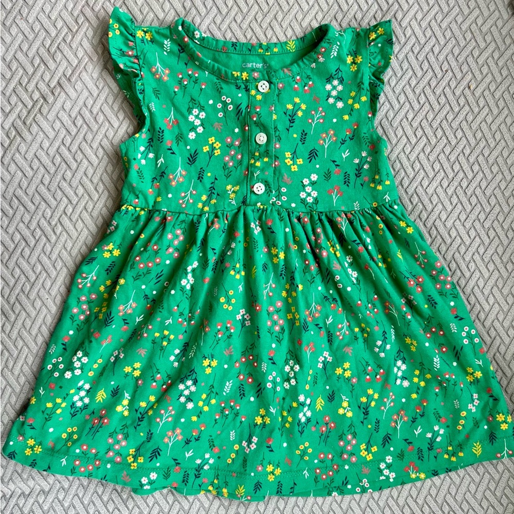 Carter’s Green Floral Kids Dress